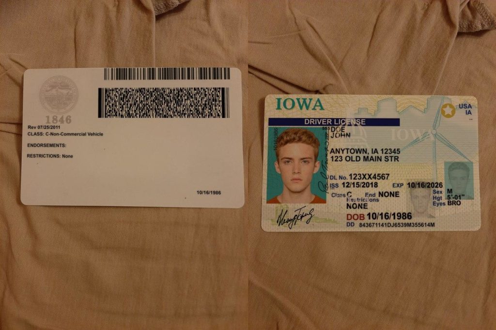 USA Iowa Driver License – Verdoc